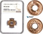 AD795, British West Africa, Elisabeth II, 1/10 Penny 1956, NGC MS66RD