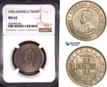 AD876, Jamaica, George V, 1 Penny 1926, London, NGC MS62