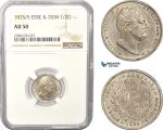 AD949, Essequibo & Demerary, William IV, 1/2 Guilder 1835/5, Silver, NGC AU50
