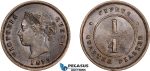 AE015, Cyprus, Victoria, 1/4 Piastre 1879, London, Brown AU