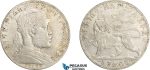 AE018, Ethiopia, Menelik II, 1 Birr EE1892 (1900) Paris, Silver, Cleaned VF