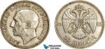 AE064, Yugoslavia, Alexander I, 50 Dinara 1932, Belgrade, Silver, VF-XF