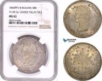 AE068, Bolivia, 8 Soles 1860 PTS FJ, Potosi, Silver, NGC MS62, Pop 1/0, Rare!