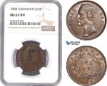 AE165, Sarawak, C. Brooke Rajah, 1 Cent 1888, NGC MS63BN