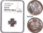 AE169, Serbia, M. Obrenovic III, 1 Para 1868, NGC MS66BN
