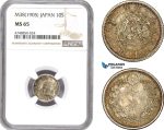 AE325, Japan, Meiji, 10 Sen Yr. 38 (1905) Silver, NGC MS65