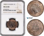 AE476, Canada, Victoria, 1 Cent 1882-H, Heaton, NGC MS63BN