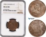 AE478, Canada, Edward VII, 1 Cent 1906, NGC MS63BN