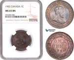 AE618, Canada, Edward VII, 1 Cent 1902, NGC MS65BN
