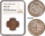 AE632-R, East Africa, Victoria, 1 Pice 1897, NGC MS61BN