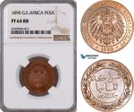 AE848, German East Africa (DOA) 1 Pesa 1890, NGC PF64RB