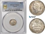 AE945, Canada, Victoria, 5 Cents 1896, London, Silver, PCGS MS62