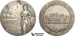 AF010, France, Silver Art Nouveau Medal (c. 1900) (Ø50mm, 63g) by Lebarque, North Railroad, Train
