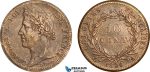 AF013, French Colonies, Charles X, 10 Centimes 1828-A, Paris, Cleaned XF
