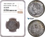 AF082, Canada, Nova Scotia, William IV, 1/2 Cent 1832, NS-1D3, NGC AU58BN