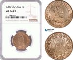AF087, Canada, Edward VII, 1 Cent 1906, NGC MS64RB