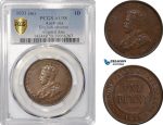 AF167-R, Australia, George V, Penny 1931 (M) Melbourne, Eng. Obv., Aligned Date, PCGS AU58BN
