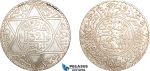 AF233, Morocco, Abd al-Aziz, 1 Rial AH1321-Pa, Paris, Silver, Cleaned AU-UNC