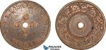 AF235, Ceylon, Token 4 1/2 (ca. 1868), Copper, J. M. ROBERTSON & CO., ESTATES TOKENS OOYY