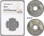 AF457, Syria, 1 Piastre 1940, NGC MS63