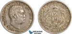 AF505, Hawaii, Kalakaua I, Dime (10c) 1883, Silver, Toned aXF
