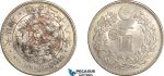 AF512, Japan, Meiji, Yen Yr. 28 (1895) Silver, Gin C/S right side, Cleaned aUNC