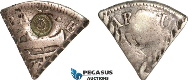 AF520, Netherlands West Indies, Curacao, 3 Reaal (18 Stuiver) ND (1818), KM 28, VF