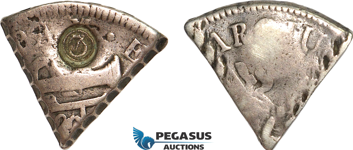 AF520, Netherlands West Indies, Curacao, 3 Reaal (18 Stuiver) ND (1818), KM 28, VF