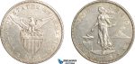 AF529, Philippines, US Administration, Peso 1904-S, San Francisco, Silver, Cleaned AU