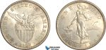 AF530, Philippines, US Administration, Peso 1907-S, San Francisco, Silver, Cleaned AU