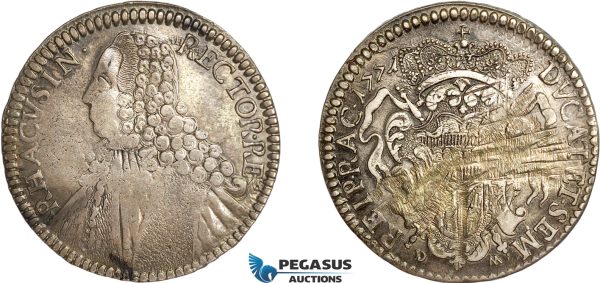 AF531, Ragusa, Tallero 1771 DM, Silver, Adjustment marks, Toned VF-XF