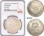 AF557, Central American Republic, Guatemala, 8 Reales 1836 NG BA, Nueva Guatemala, Silver, NGC AU Det.