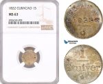 AF559, Curacao, 1 Stuiver 1822, Silver, NGC MS63
