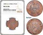 AF758, German East Africa, Pesa 1890, NGC MS63BN