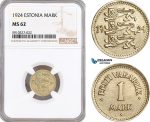 AF880, Estonia, 1 Mark 1924, NGC MS62
