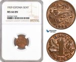 AF884, Estonia, 1 Sent 1929, NGC MS66BN