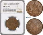 AG026, British North Borneo, 1 Cent 1888-H, Heaton, NGC MS63BN