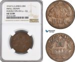 AG054, German East Africa (DOA) 20 Heller 1916-T, Tabora, Small Crown, Pointed Tips on Ls, NGC AU55BN