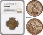 AG078, Philippines (US Administration) 1 Centavo 1944-S, San Francisco, NGC MS64BN