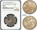 AG168-R, Denmark, Christian IX, 2 Kroner 1903, Copenhagen, Silver, (40th Ann. of Reign) NGC MS64