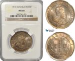 AG242, Jamaica, Edward VII, Penny 1910, London, NGC MS66