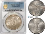 AG291, Philippines (US Administration) Peso 1908-S, San Francisco, Silver, PCGS MS61