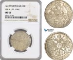 AG326, Switzerland, City of Chur, 10 Kreuzer 1629, St. Luke, NGC MS61