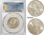 AG332, Venezuela, 2 Bolivares 1904, Paris, Silver, Sm. 0, Sm. 4, PCGS MS61, Pop 1/0