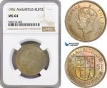 AG413, Mauritius, George VI, 1 Rupee 1951, NGC MS64