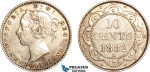 AG639, Canada, Newfoundland, Victoria, 10 Cents 1882-H, Heaton, Silver, Cleaned VF-XF