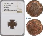 AG775, Serbia, M. Obrenovic III, 1 Para 1868, "BE in Serbia" NGC MS66BN