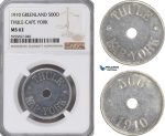 AG794, Greenland, Thule-Kap York, 500 Øre 1910, NGC MS62