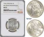AG800, Lithuania, 5 Litai 1936, Silver "Dr. Jonas Basanavicius" NGC MS62