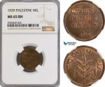 AG820, Palestine, 1 Mil 1939, London, NGC MS65BN